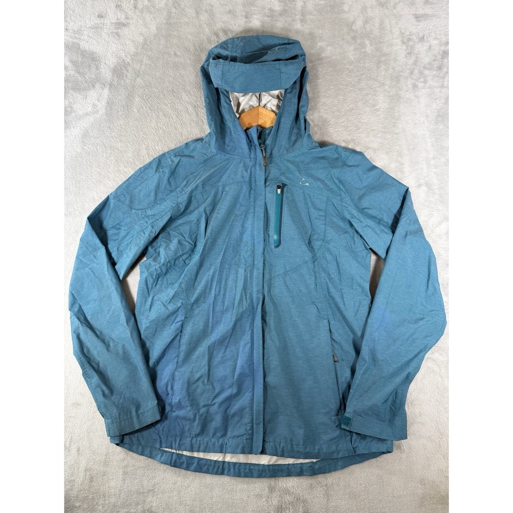 Paradox Rain Jacket Women Medium Blue Hooded Full Zip Lightweight